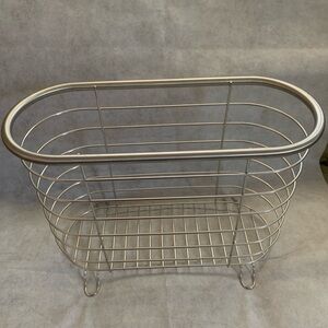 Mdesign Modern Chrome Wire Bath/Home Storage Basket